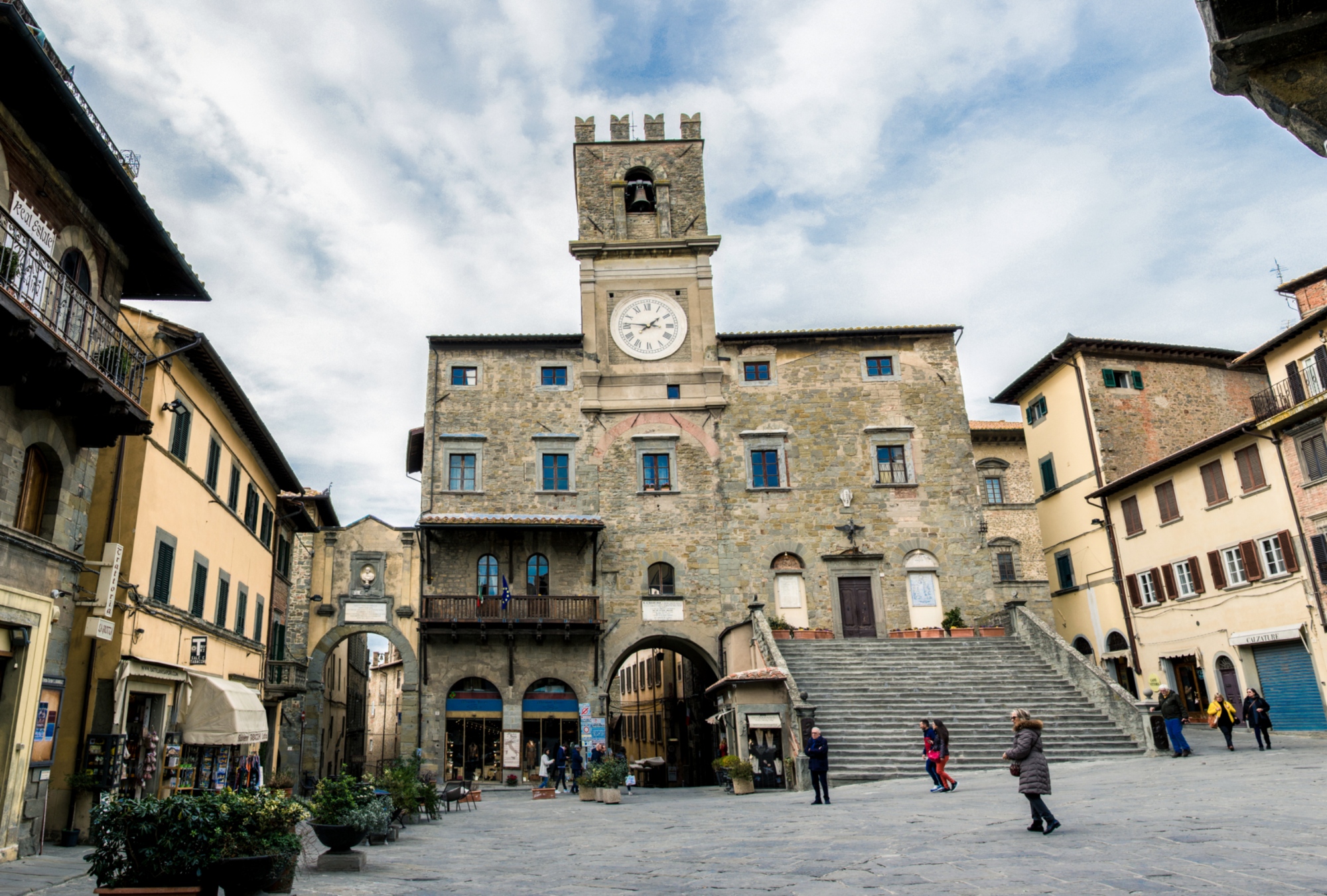 Plaza de la República en Cortona