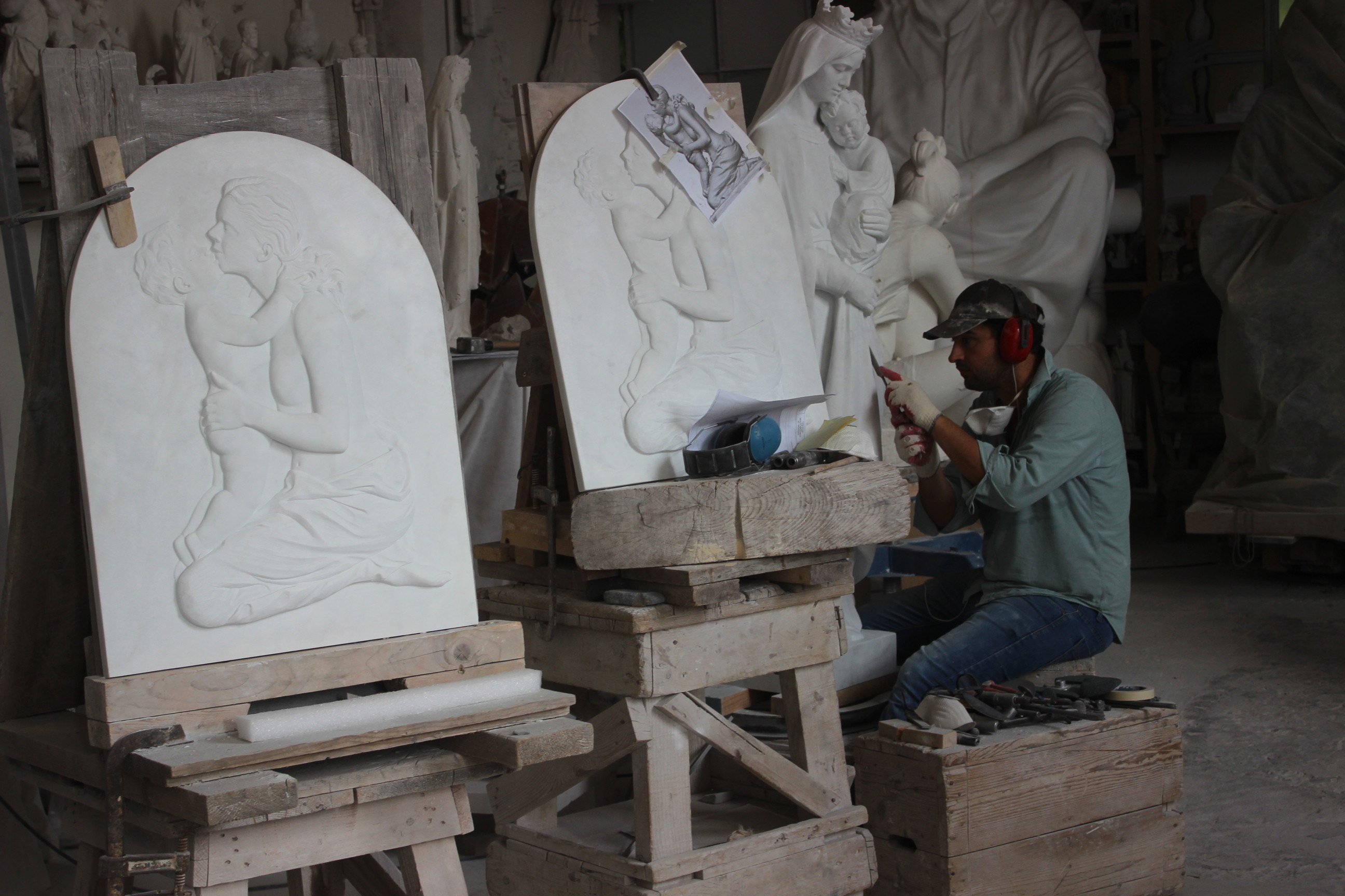 Marble workshop in Pietrasanta