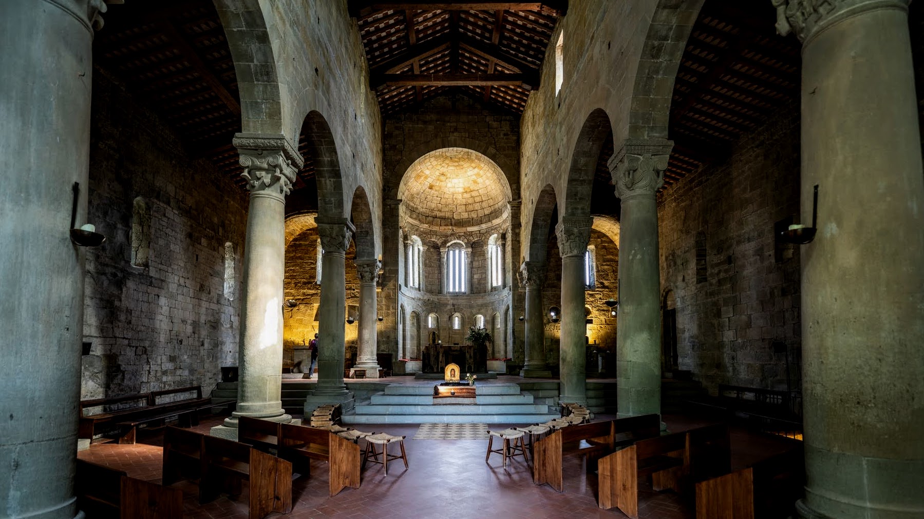 L'église paroissiale Pieve di San Pietro a Romena, intérieur