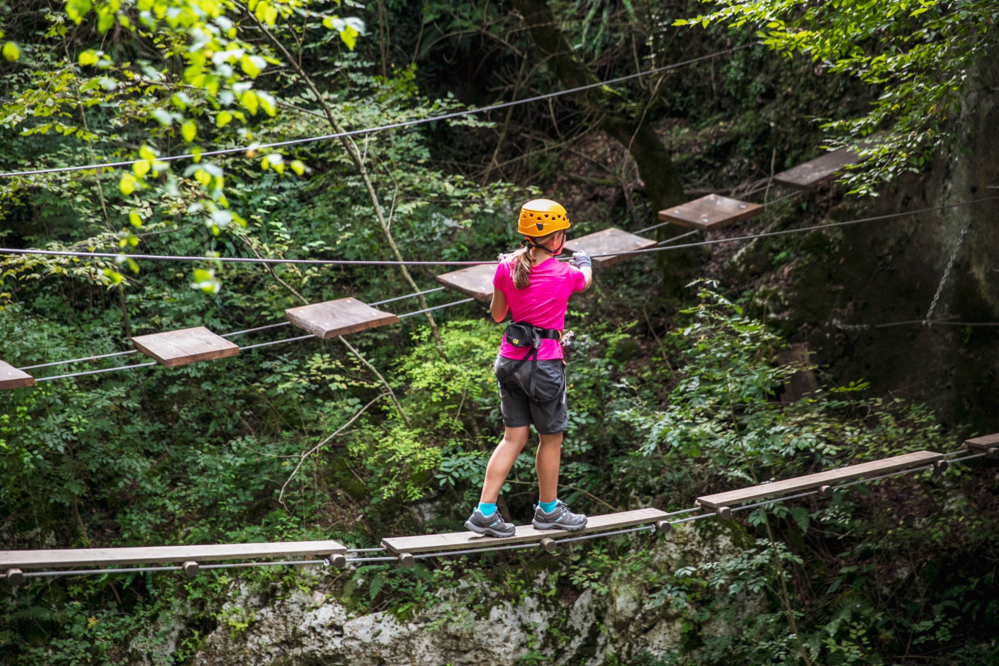 Suspended bridge at the Canyon Park