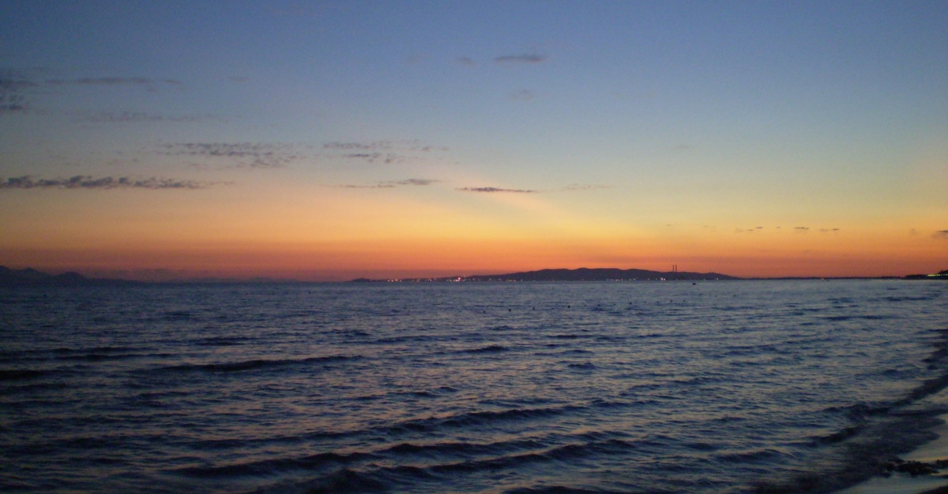 Sunset at the Pratoranieri beach in Follonica