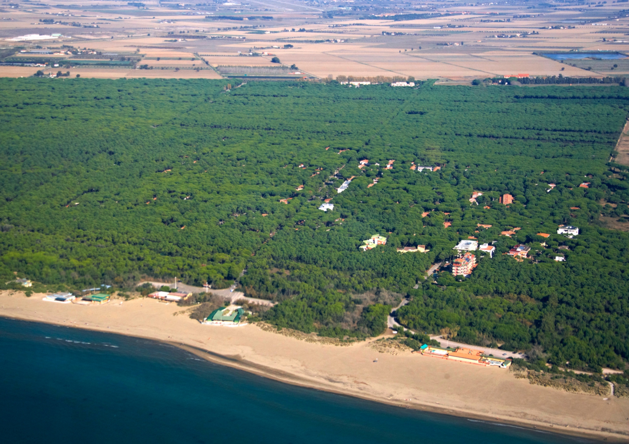 La playa de Principina a Mare desde arriba