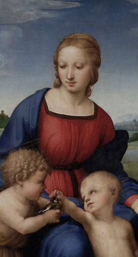 Die Madonna del Cardellino von Raffaello in den Uffizien