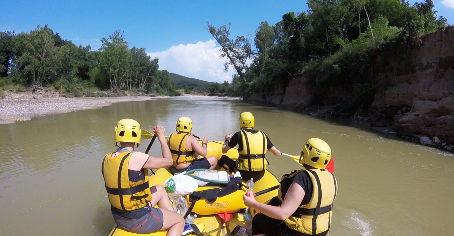 Rafting nel fiume Ombrone