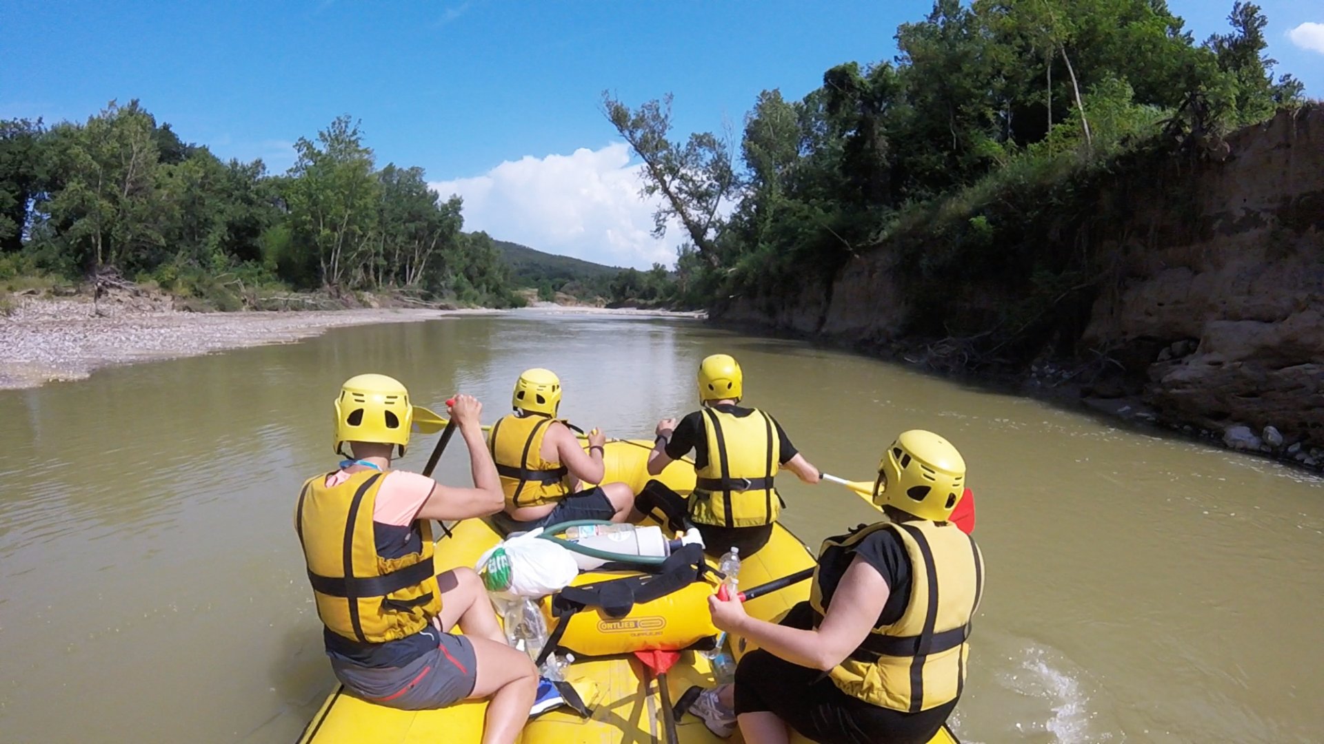 Rafting nel fiume Ombrone