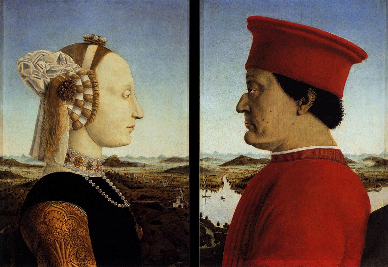 Los Duches de Urbino Federico da Montefeltro y Battista Sforza, de Piero della Francesca