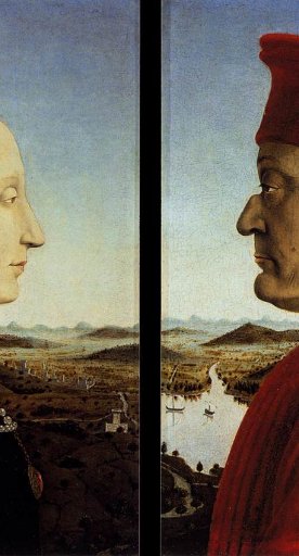 Porträt des Herzogpaars von Urbino Piero della Francesca Uffizien