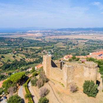 view from above the old castle ruins