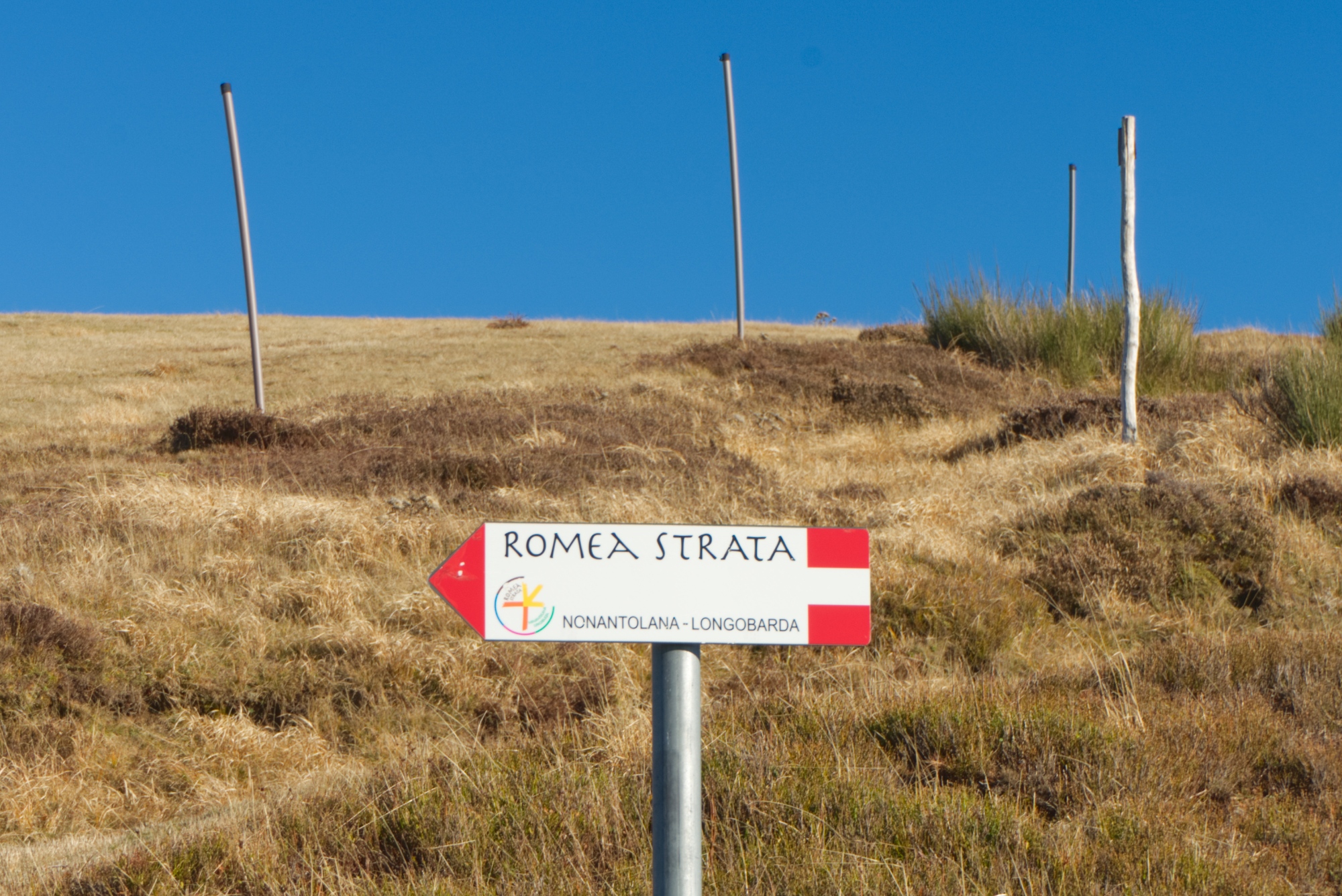 Signage along the Romea Strata