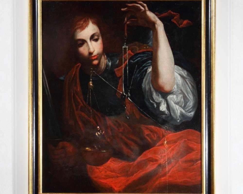 Der Heilige Michael wiegt die Seelen, von Orazio Fidani