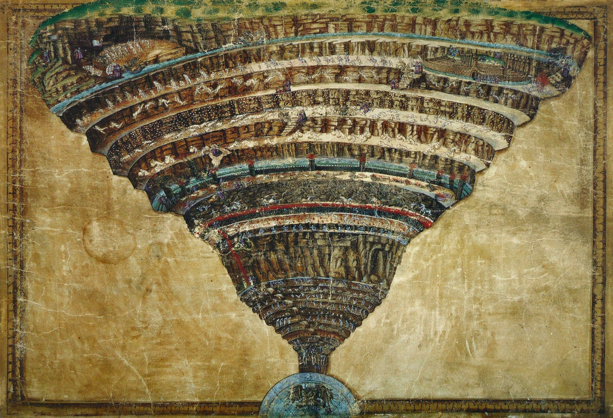 Der Höllentrichter von Botticelli