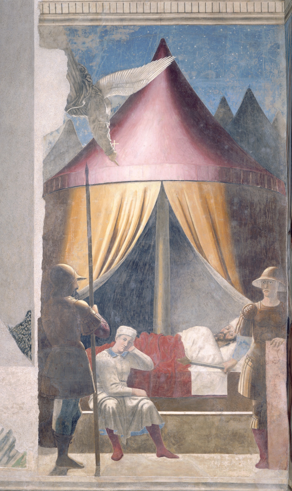 Piero della Francesca La Leggenda della Vera Croce Il Sogno di Costantino