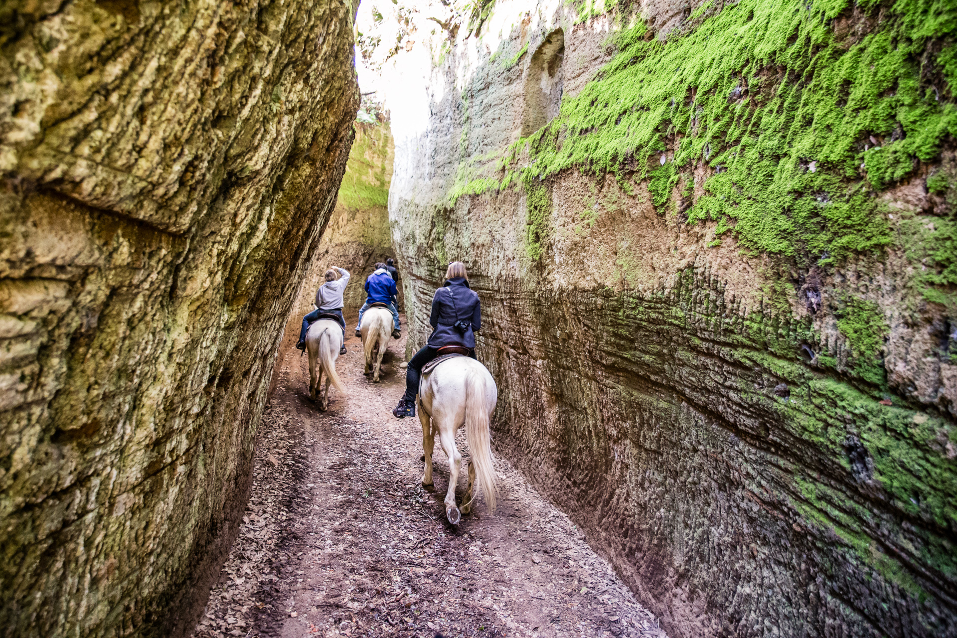 Horseback riding through the Vie Cave