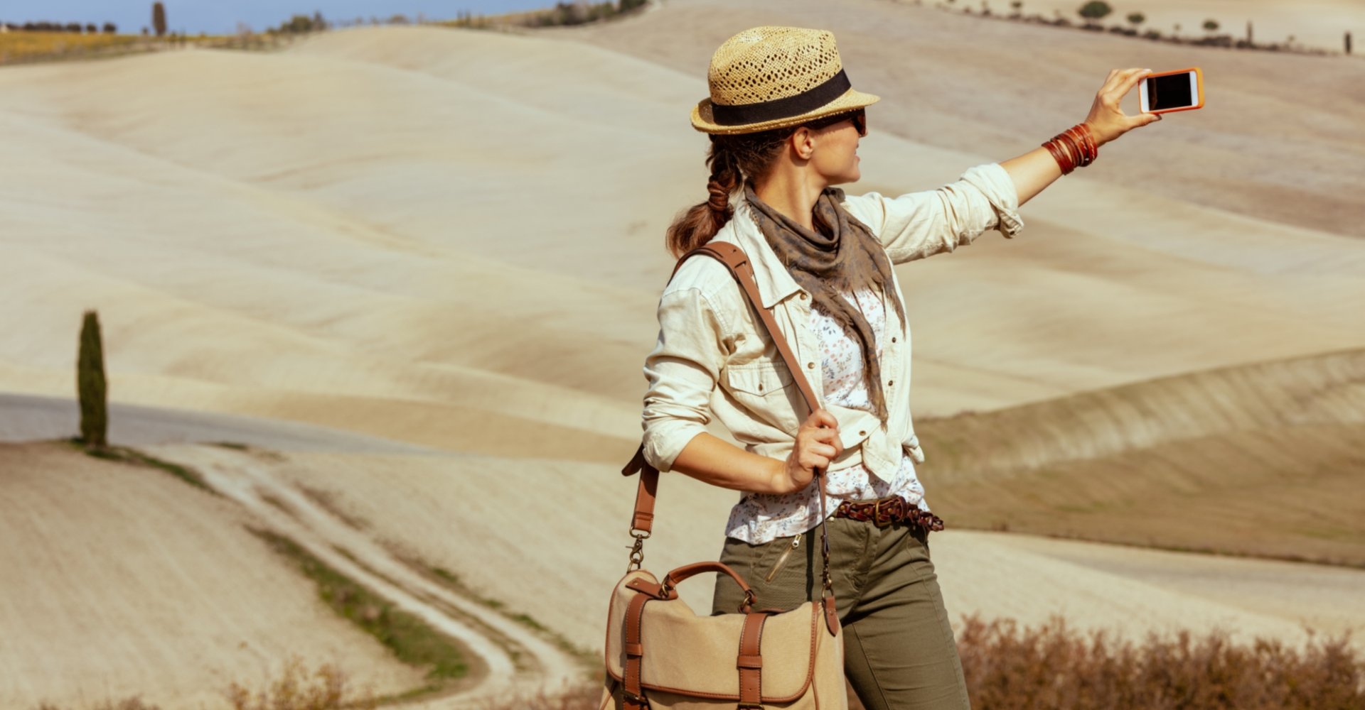 Das Landschaftspanorama der Toskana ist ideal, um großartige Fotos aufzunehmen