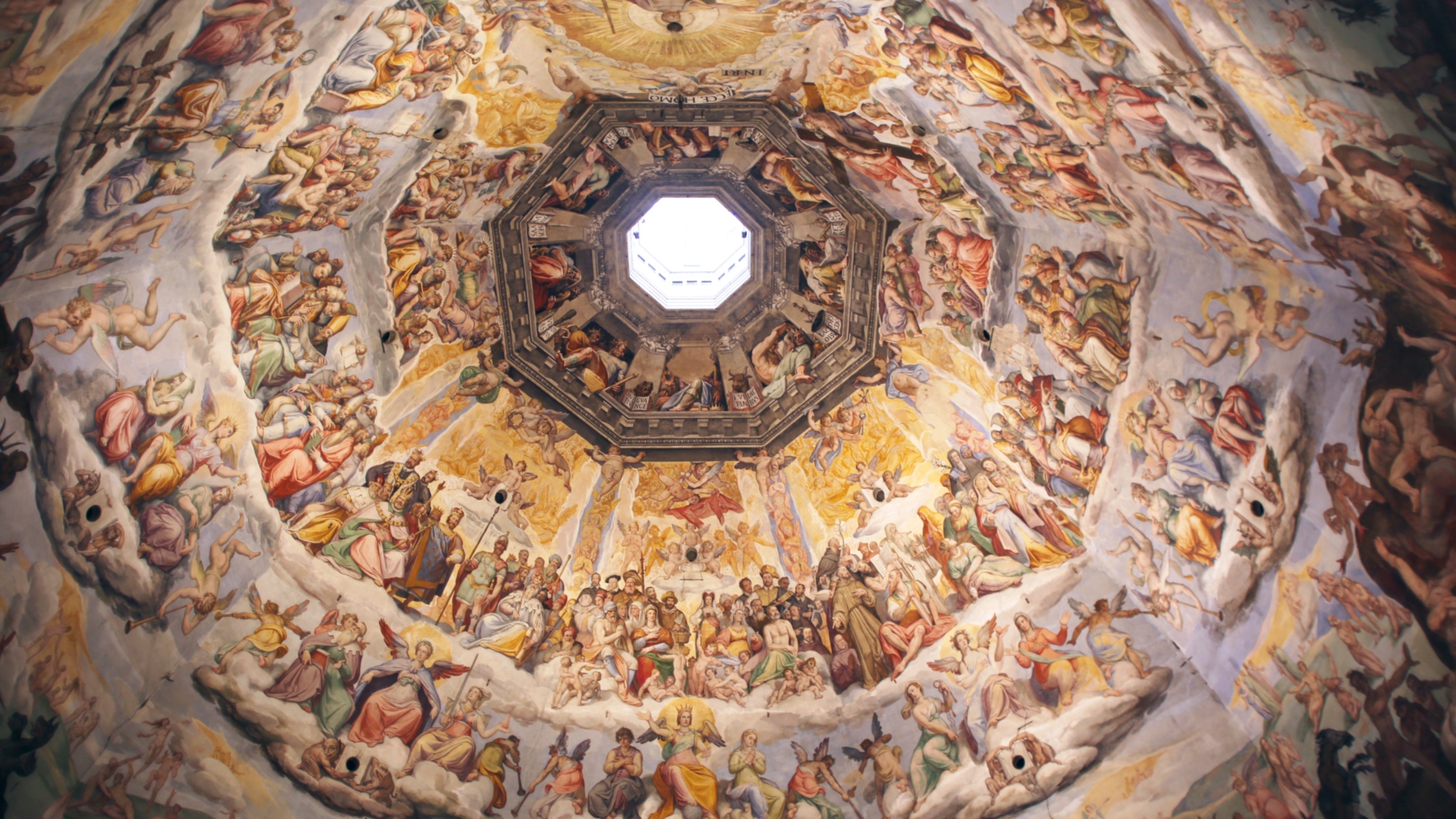 Il Giudizio Universale che decora l'interno della Cupola