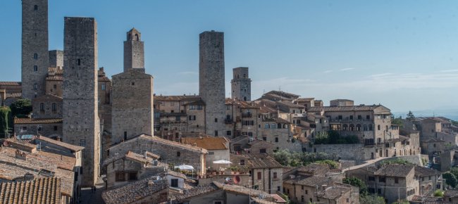 La Torre Campatelli con las otras torres de San Gimignano