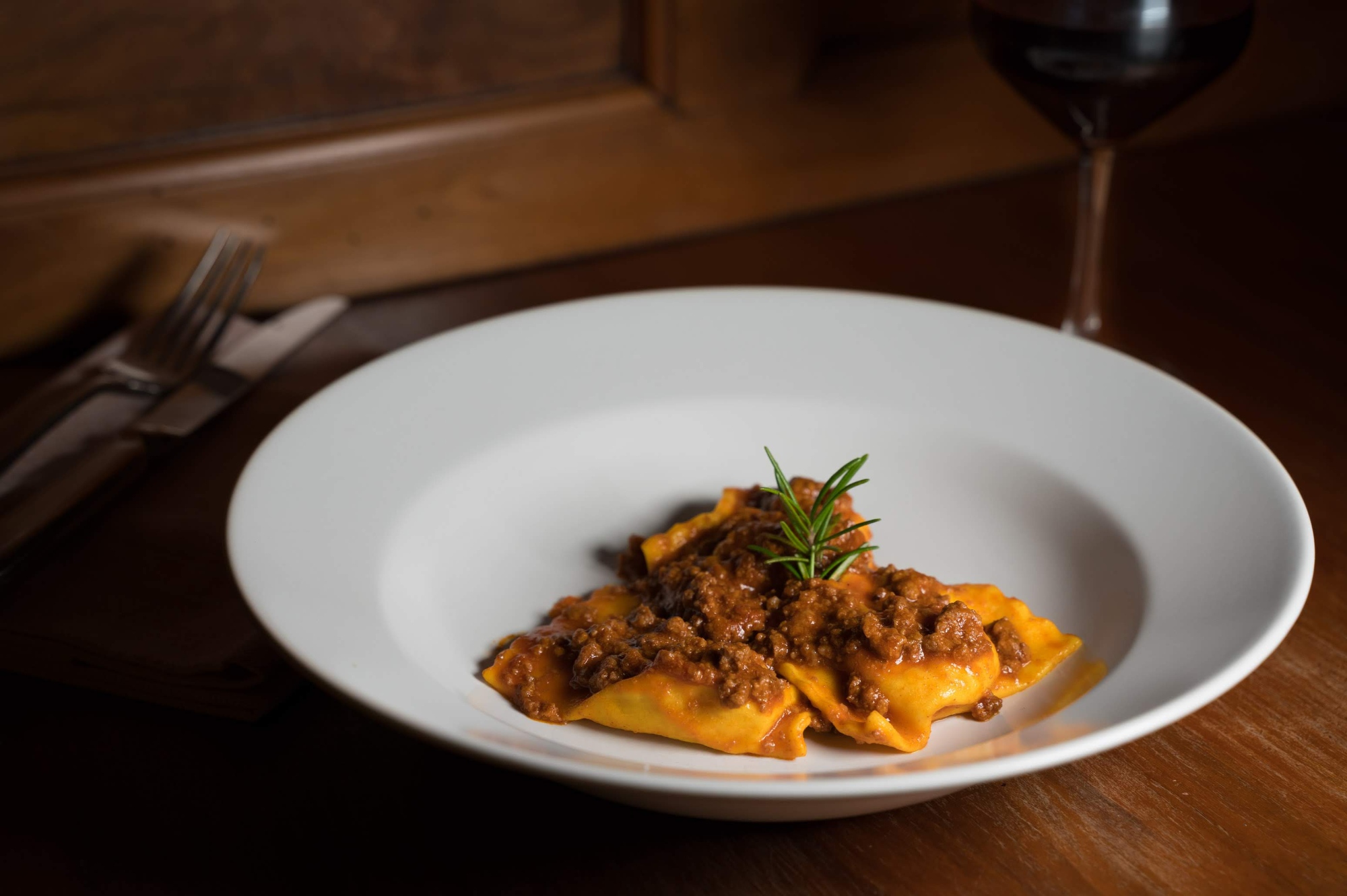 Tortelli di patate of the Mugello with ragout