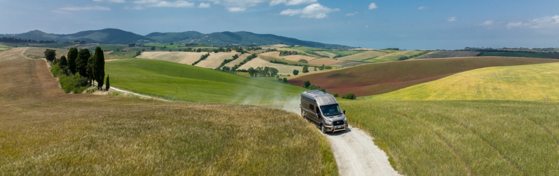 Traveling in Tuscany by camper