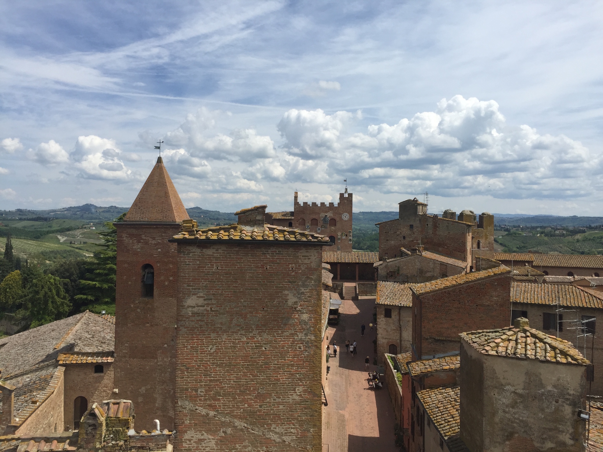 Vue aérienne de Certaldo