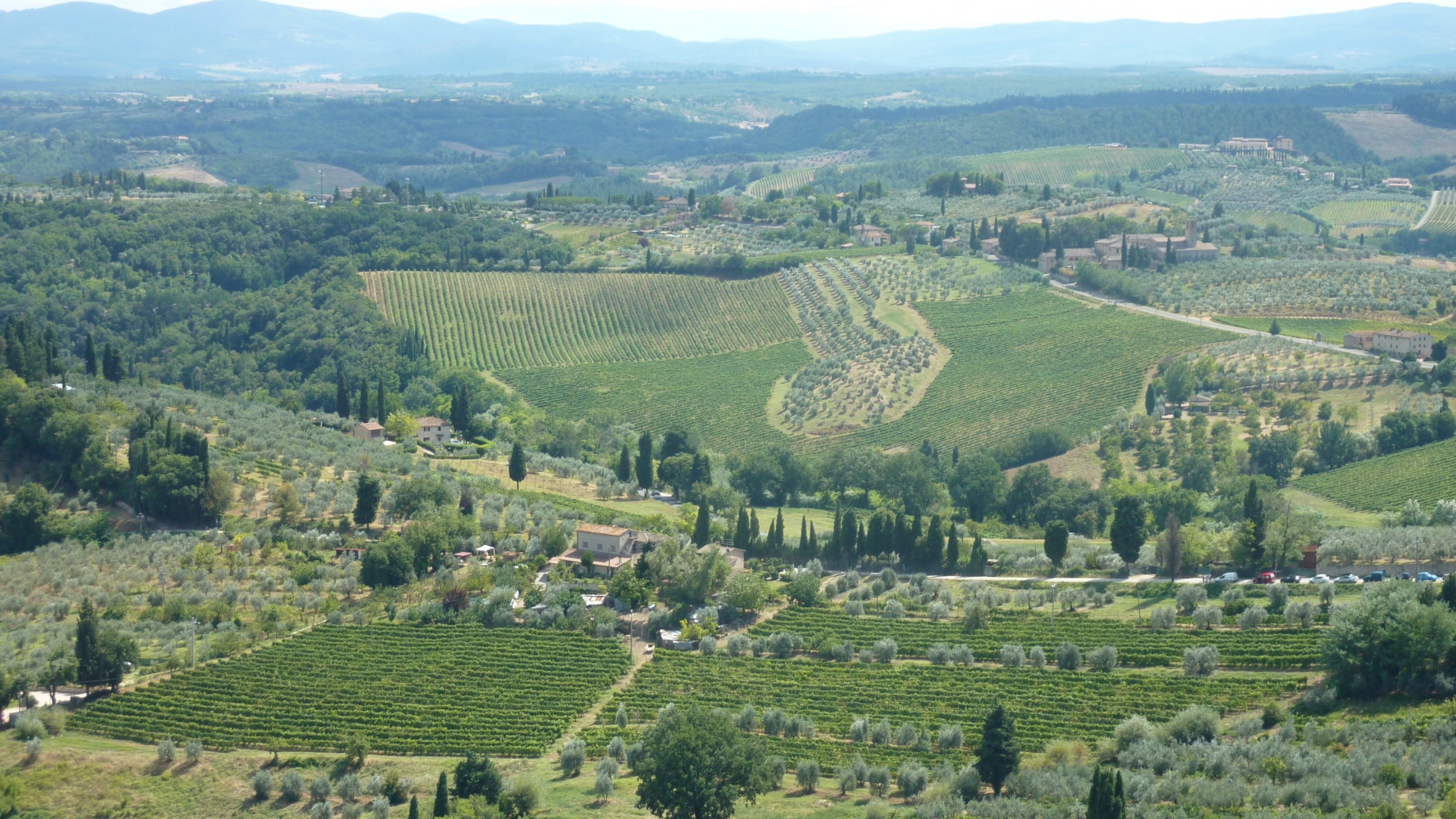 Vista dal campanile della collegiata, San Gimignano