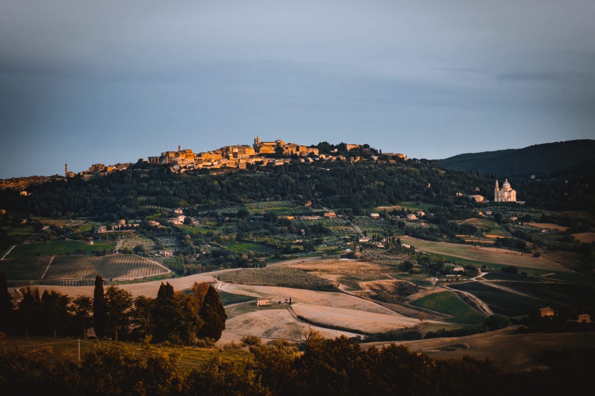 View of Montepulciano town