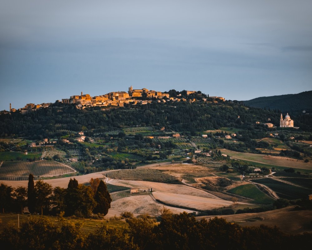 View of Montepulciano town