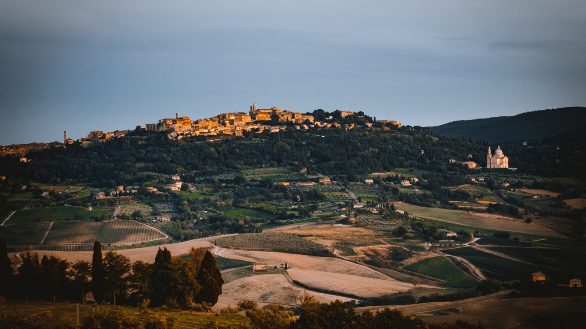 View of Montepulciano town
